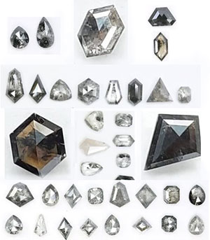 Imagen de Surtido de diamantes sal y pimienta sueltos